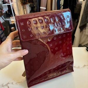 ARCADIA red sheen printer mini backpack